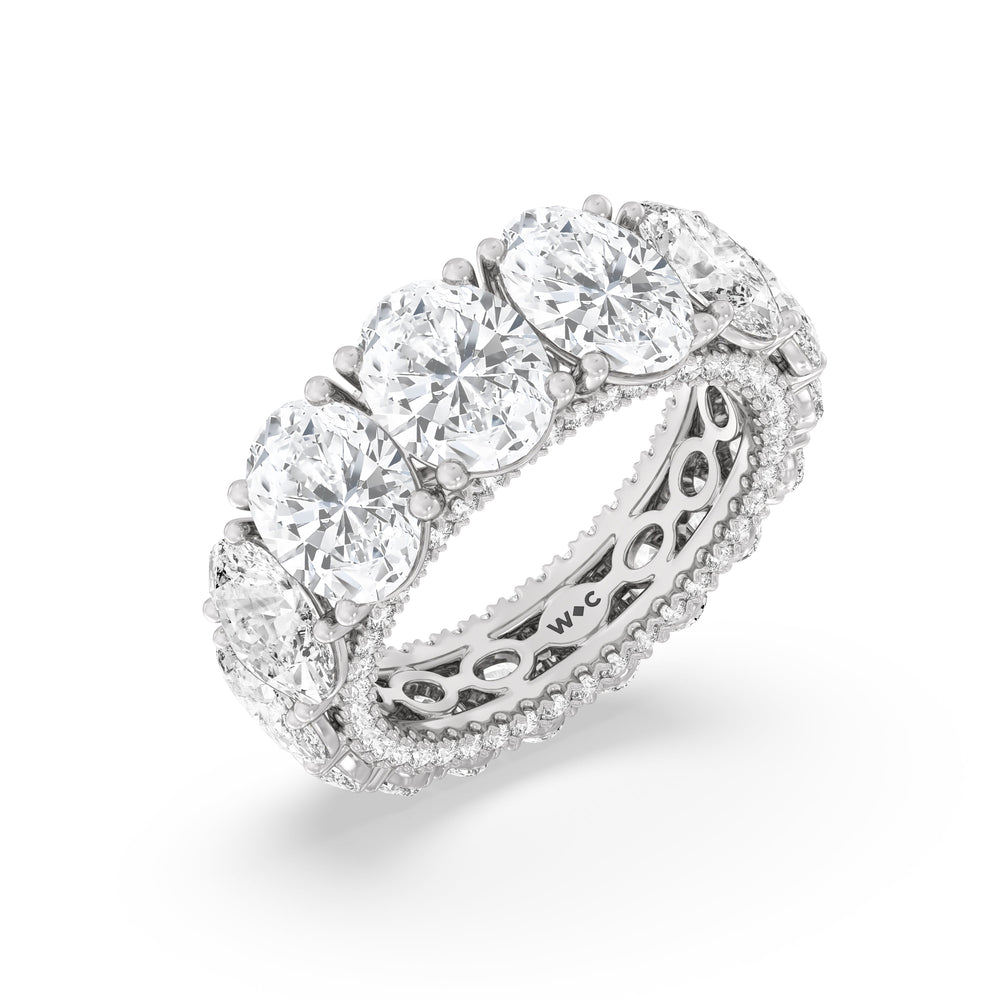 The Columbus Circle Eternity Ring with 18KT White Gold / Lab / 8 1/2 Cut Diamond in 14KT White Gold / Lab / 8 1/2 view 3
