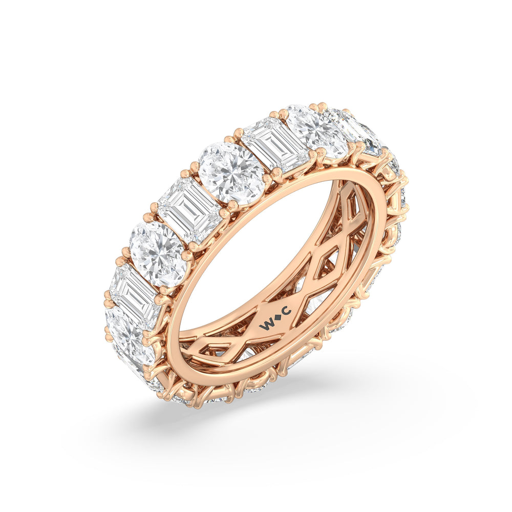 The Nolita Eternity Ring with 18KT Rose Gold / Lab / 6 Cut Diamond in 14KT Rose Gold / Lab / 6 view 3

