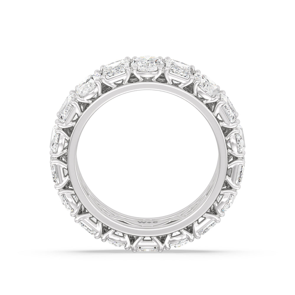 The Nolita Eternity Ring with 18KT White Gold / Lab / 6 Cut Diamond in 14KT White Gold / Lab / 6 view 2
