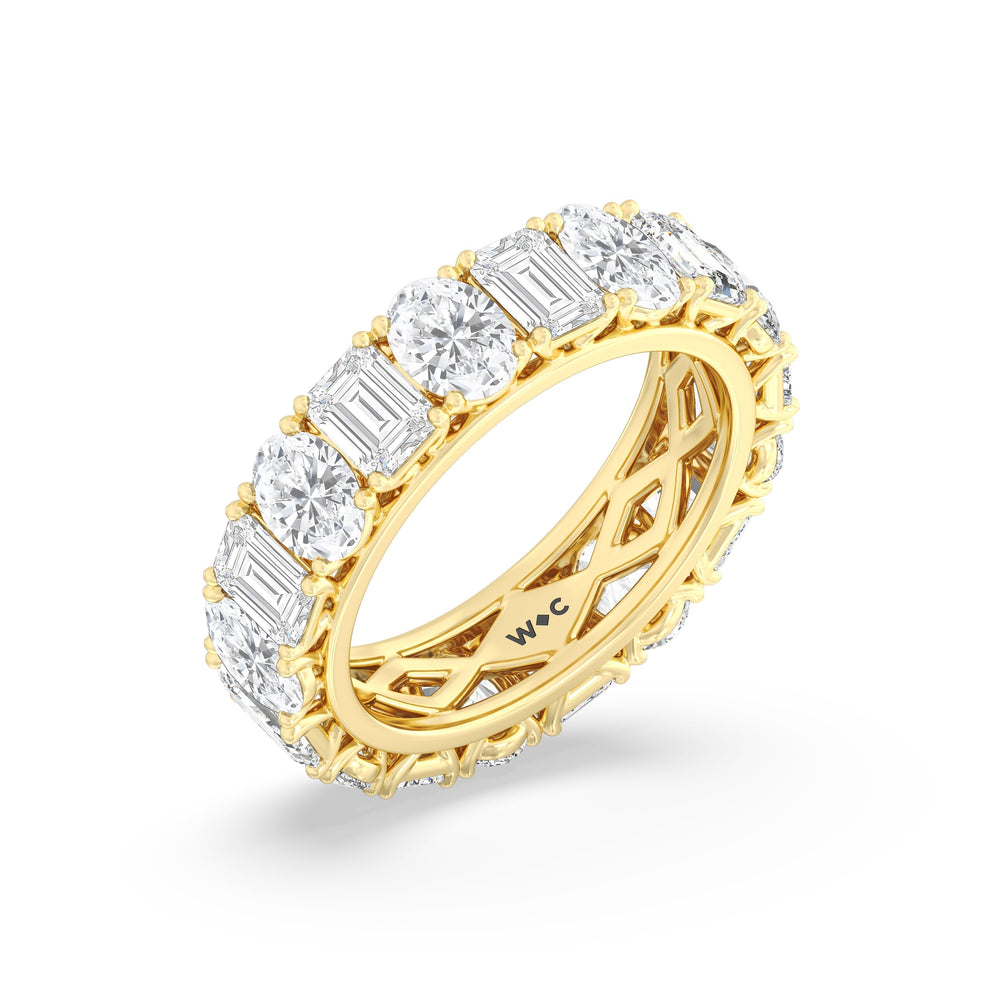 The Nolita Eternity Ring with 18KT Yellow Gold / Lab / 6 Cut Diamond in 14KT Yellow Gold / Lab / 6 view 3
