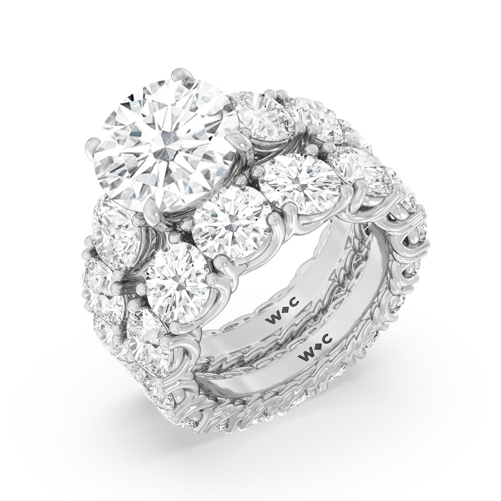 The Upper West Side Ring with Round Cut Diamond in 14KT Platinum view 4
