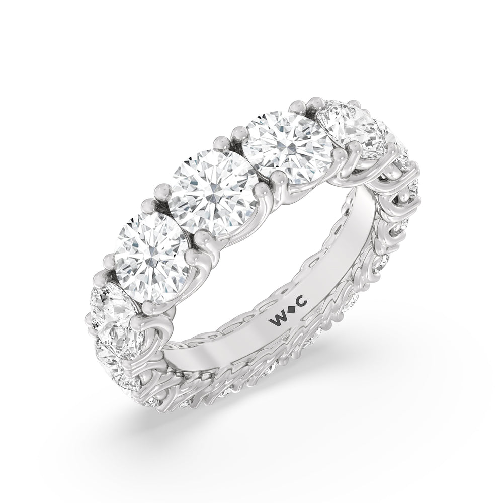 The Dumbo Eternity Ring with 18KT White Gold / Lab / 6 1/4 Cut Diamond in 14KT White Gold / Lab / 6 1/4 view 3
