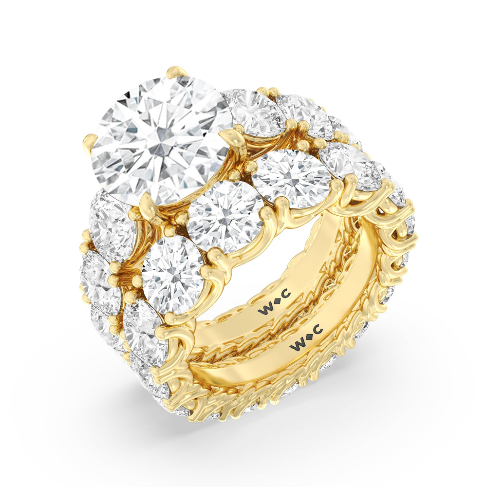 The Upper West Side Diamond Band with 18KT Yellow Gold Cut Diamond in 14KT Yellow Gold view 3
