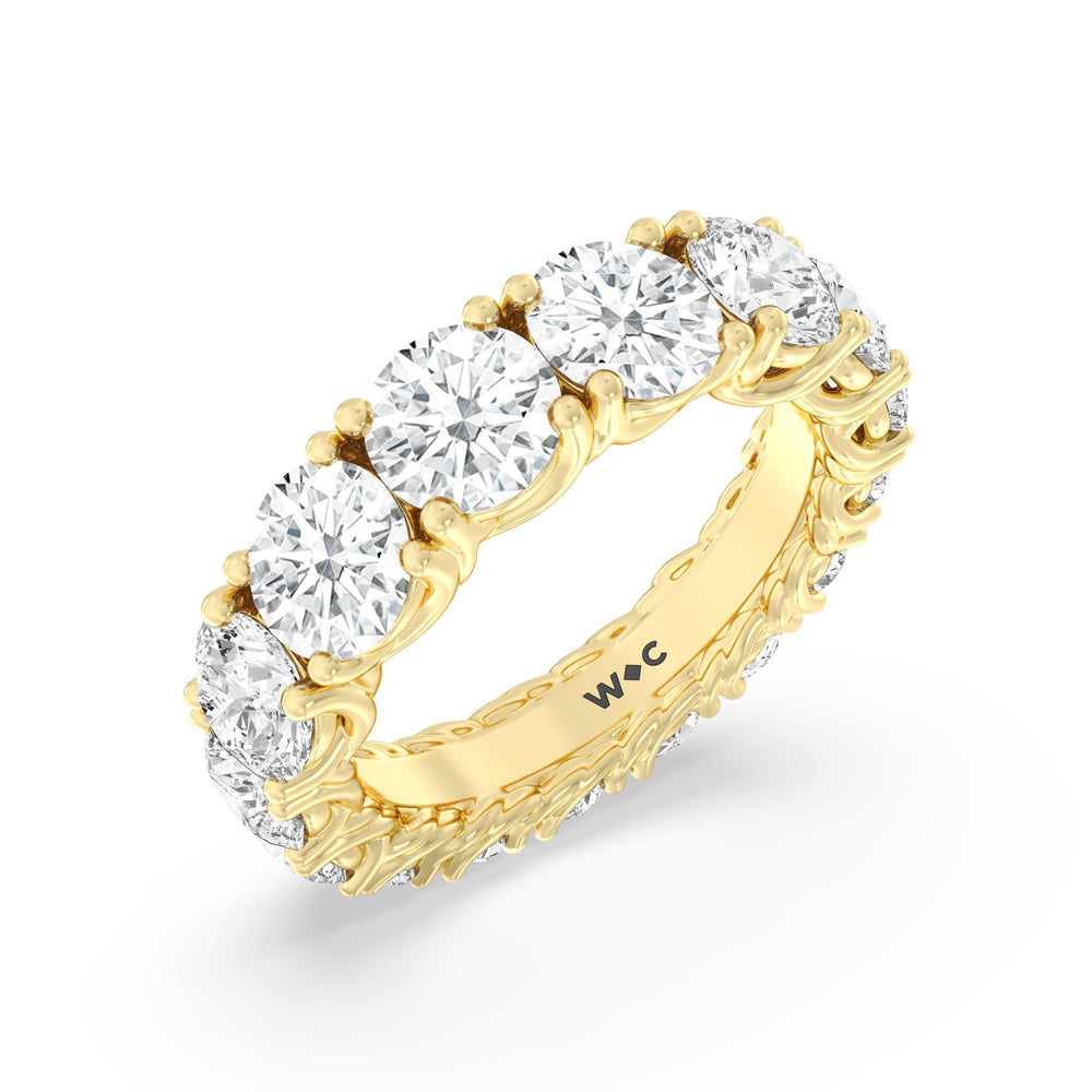The Upper West Side Diamond Band with 18KT Yellow Gold Cut Diamond in 14KT Yellow Gold view 4
