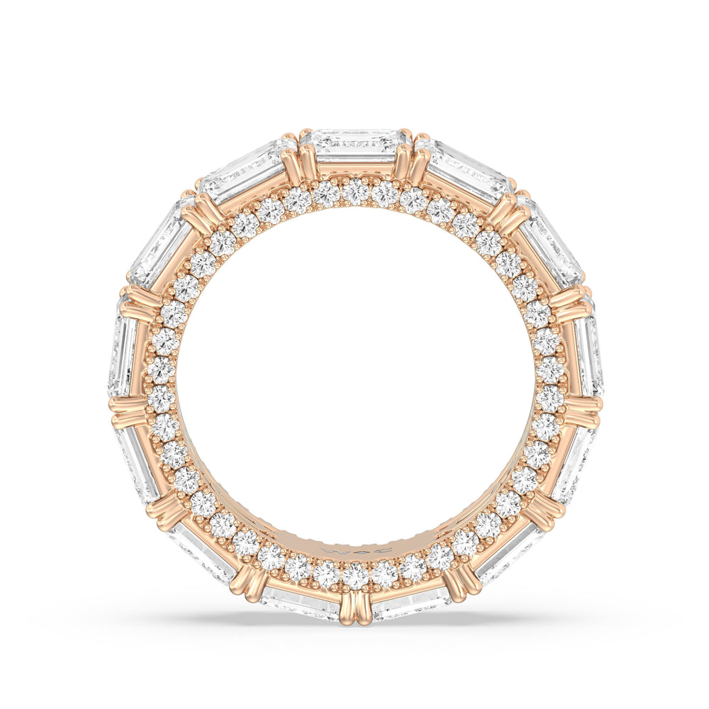 The Columbia Eternity Ring with 18KT Rose Gold / Lab / 7 1/6 Cut Diamond in 14KT Rose Gold / Lab / 7 1/6 view 2
