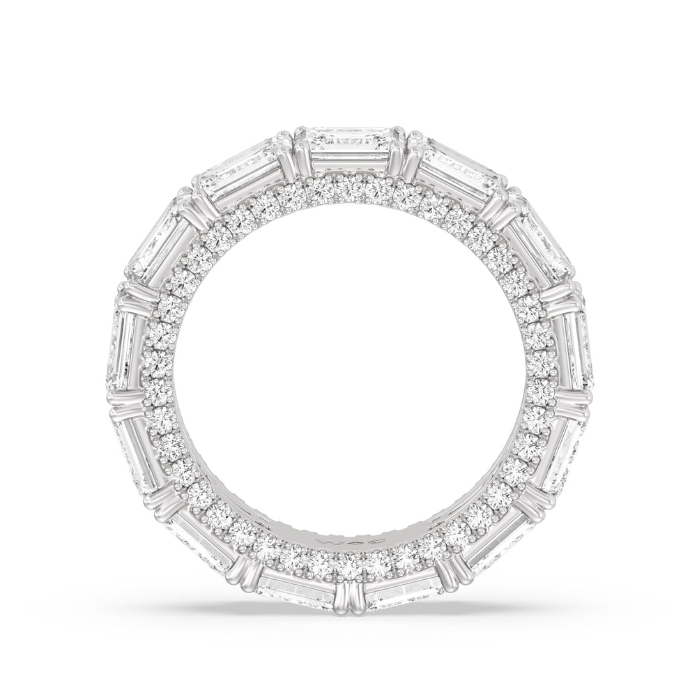 The Columbia Eternity Ring with 18KT White Gold / Lab / 7 1/6 Cut Diamond in 14KT White Gold / Lab / 7 1/6 view 2
