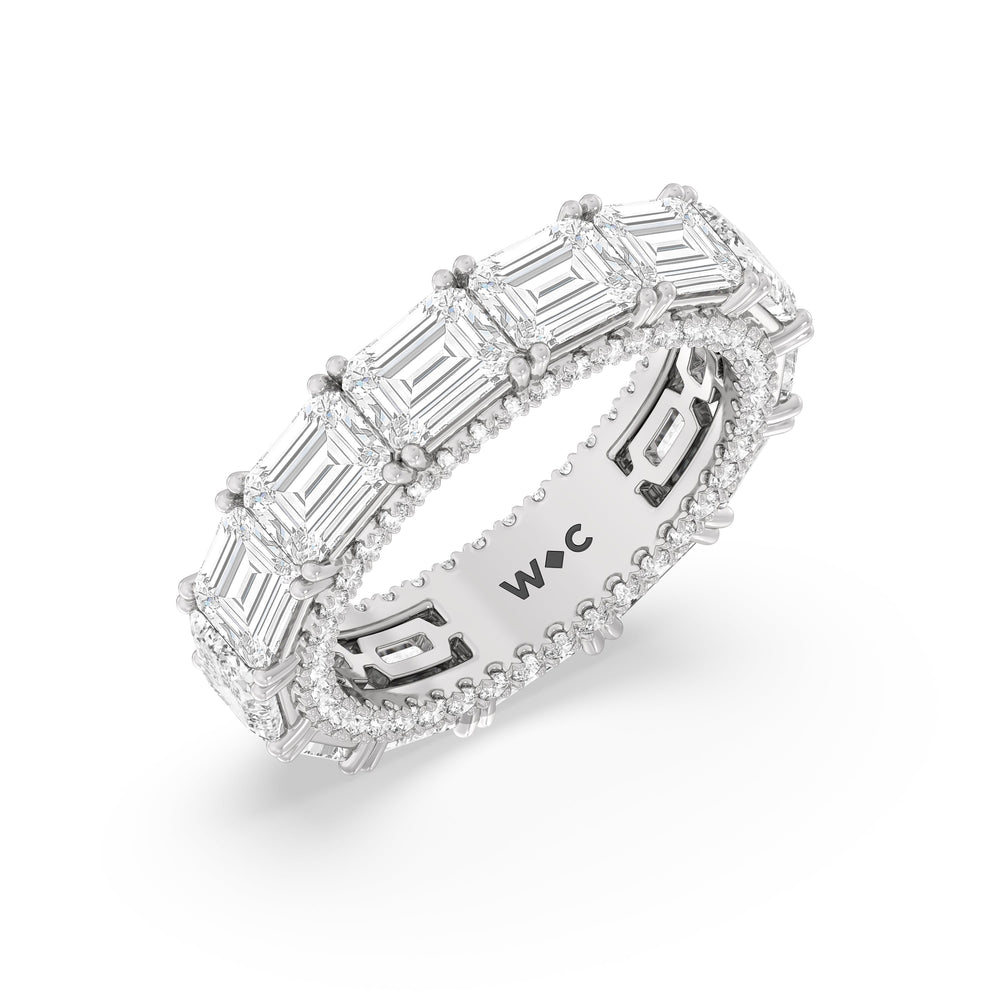 The Columbia Eternity Ring with 18KT White Gold / Lab / 7 1/6 Cut Diamond in 14KT White Gold / Lab / 7 1/6 view 3
