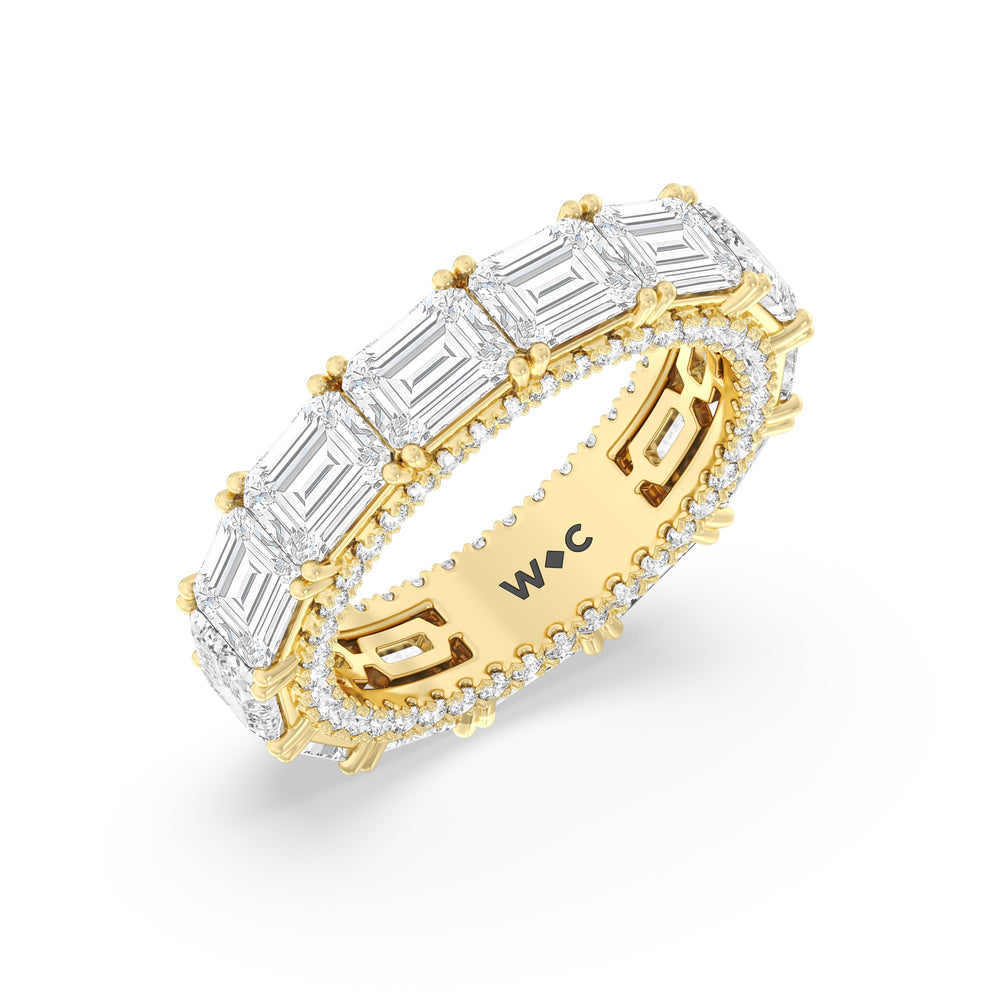 The Columbia Eternity Ring with 18KT Yellow Gold / Lab / 7 1/6 Cut Diamond in 14KT Yellow Gold / Lab / 7 1/6 view 3
