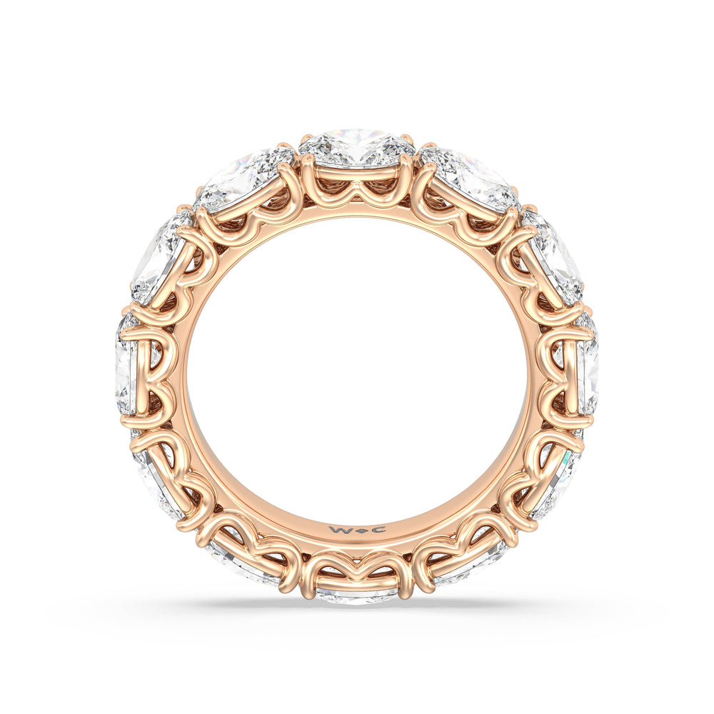 The Seaport Eternity Ring with 18KT Rose Gold / Lab / 4 1/2 Cut Diamond in 14KT Rose Gold / Lab / 4 1/2 view 2

