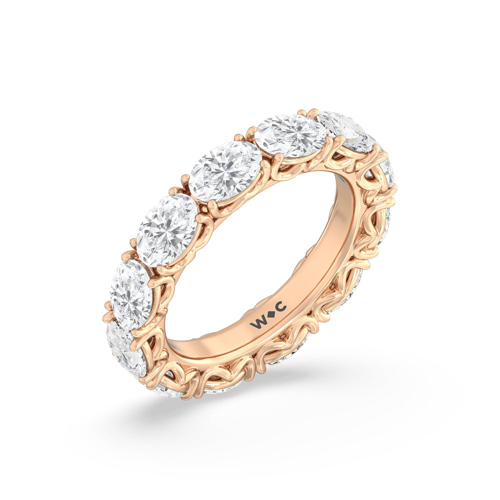 The Seaport Eternity Ring with 18KT Rose Gold / Lab / 4 1/2 Cut Diamond in 14KT Rose Gold / Lab / 4 1/2 view 3
