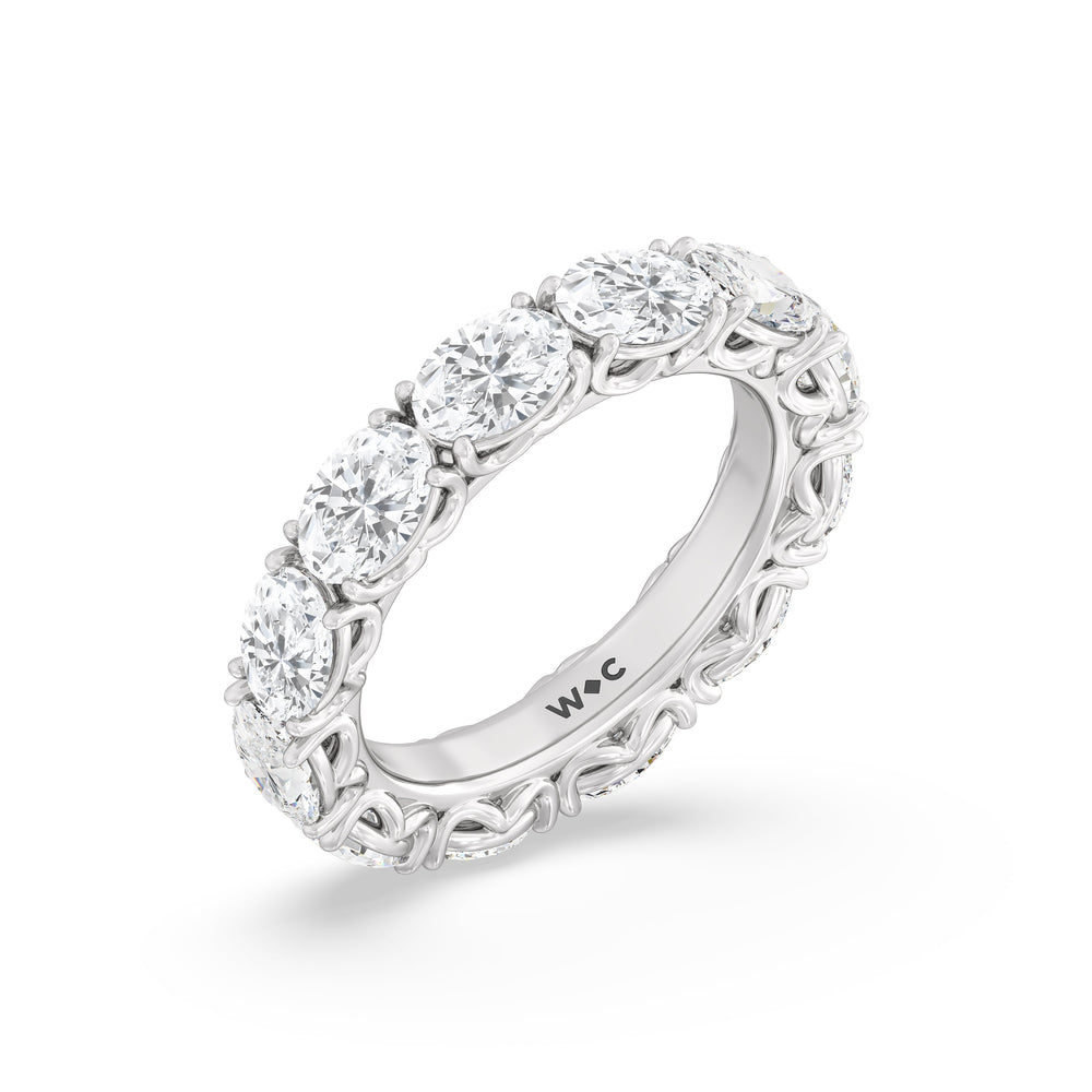 The Seaport Eternity Ring with 18KT White Gold / Lab / 4 1/2 Cut Diamond in 14KT White Gold / Lab / 4 1/2 view 3

