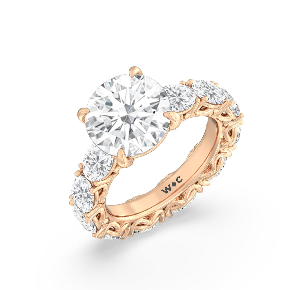 Round Cut The NoMad Ring with Lab Grown Diamond in 14KT Rose Gold view 3
