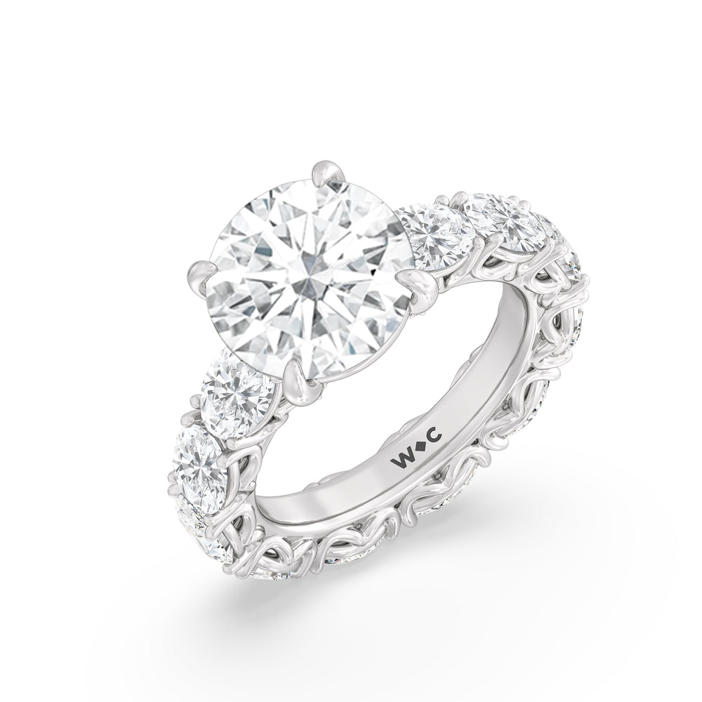 Round Cut The NoMad Ring with Lab Grown Diamond in 14KT Platinum view 3
