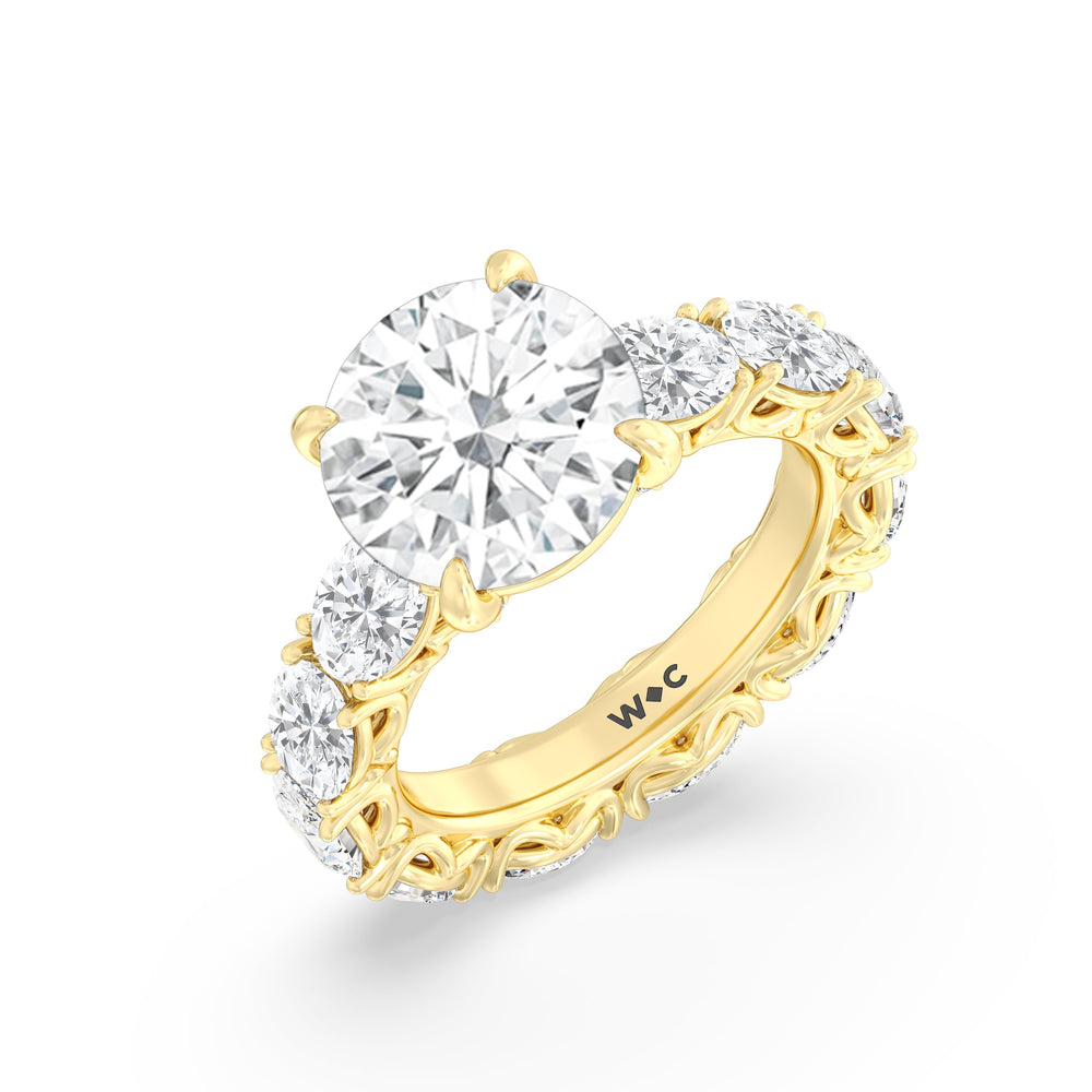 Round Cut The NoMad Ring with Lab Grown Diamond in 14KT Yellow Gold view 3
