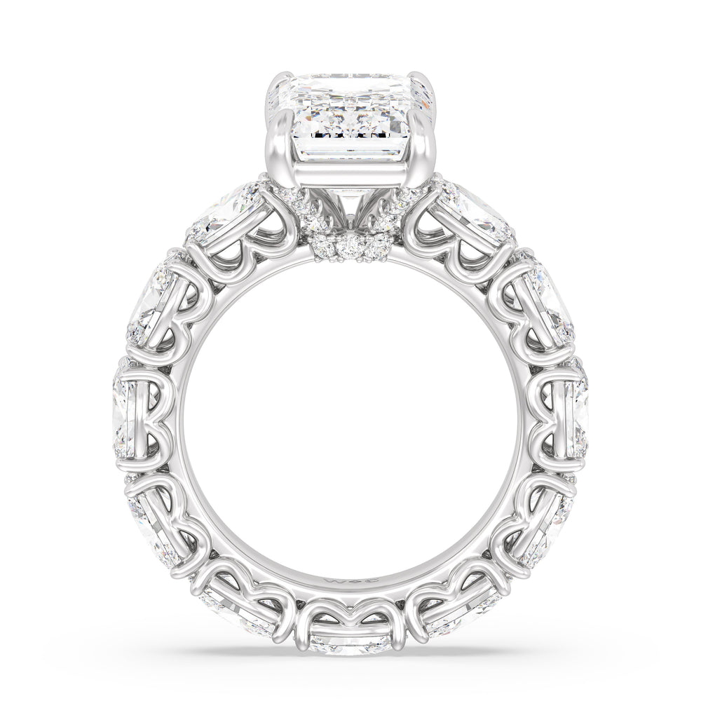 Emerald Cut The NoMad Ring with Lab Grown Diamond in 14KT Platinum view 2
