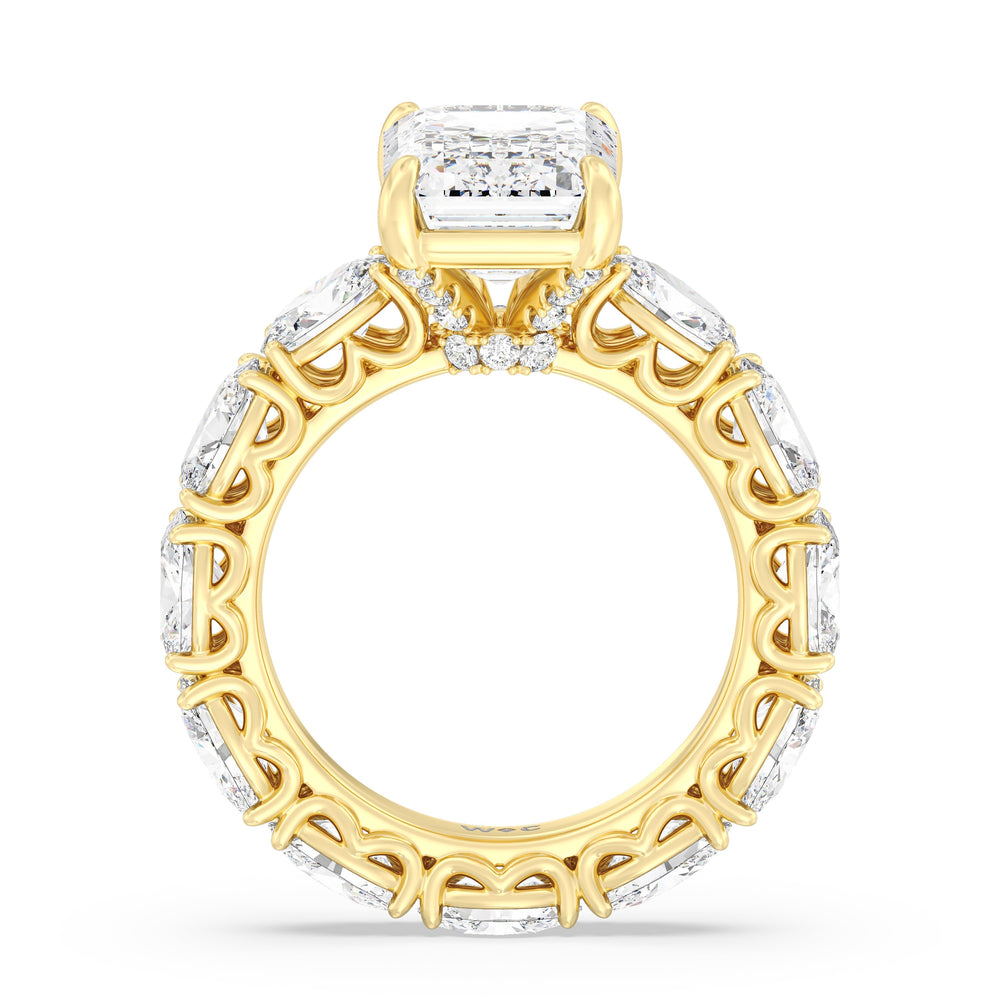 Emerald Cut The NoMad Ring with Lab Grown Diamond in 14KT Yellow Gold view 2

