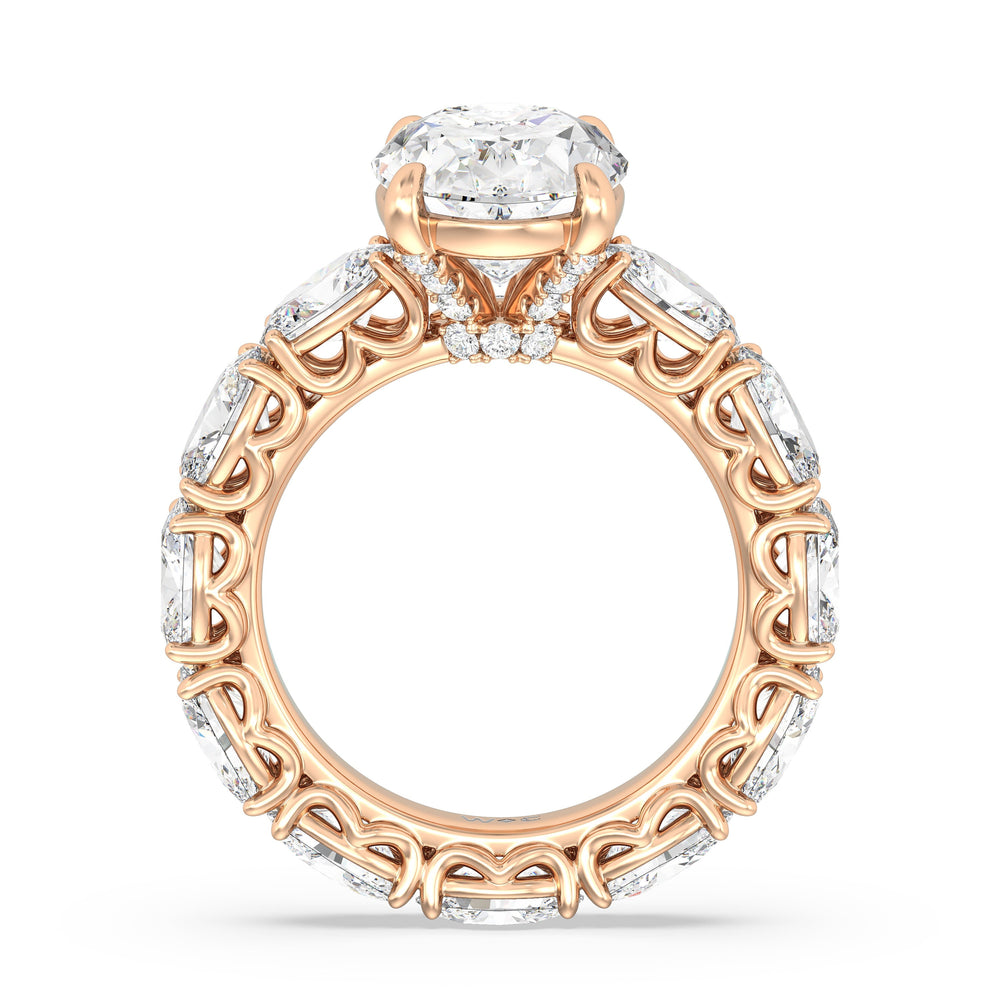Oval Cut The NoMad Ring with Lab Grown Diamond in 14KT Rose Gold view 2
