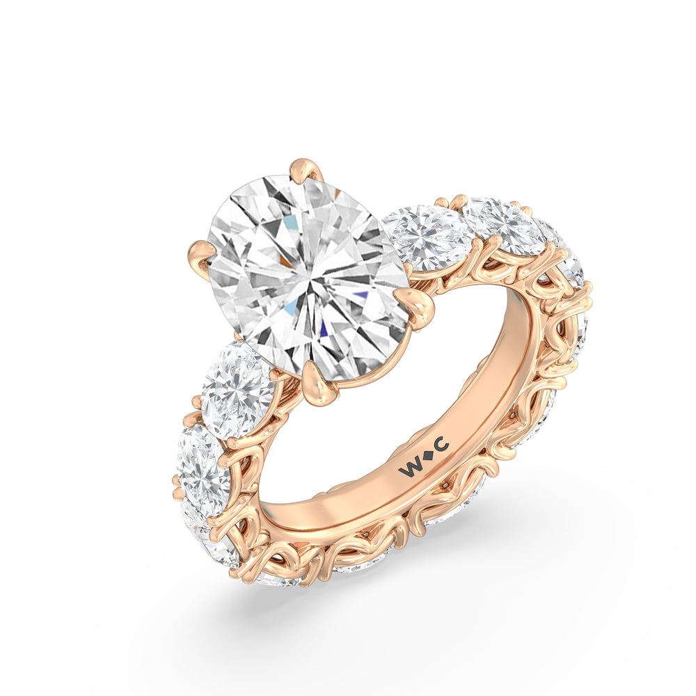 Oval Cut The NoMad Ring with Lab Grown Diamond in 14KT Rose Gold view 3
