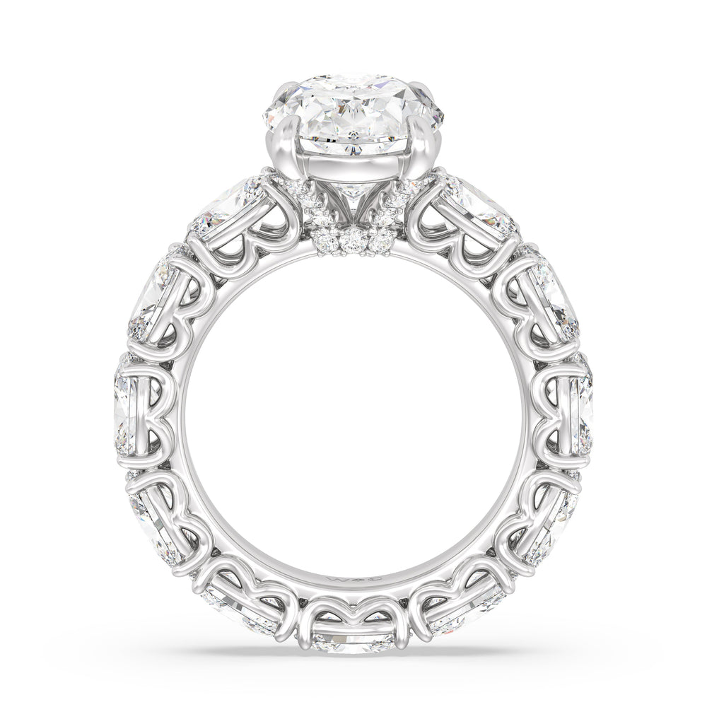 Oval Cut The NoMad Ring with Lab Grown Diamond in 14KT Platinum view 2
