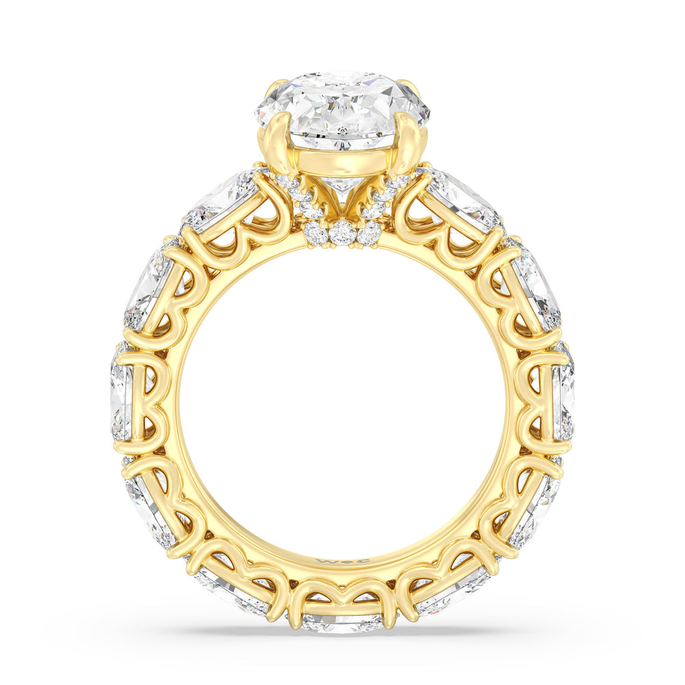 Oval Cut The NoMad Ring with Lab Grown Diamond in 14KT Yellow Gold view 2
