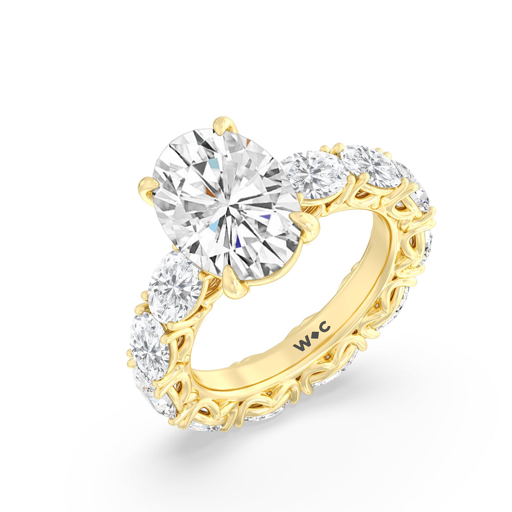 Oval Cut The NoMad Ring with Lab Grown Diamond in 14KT Yellow Gold view 3
