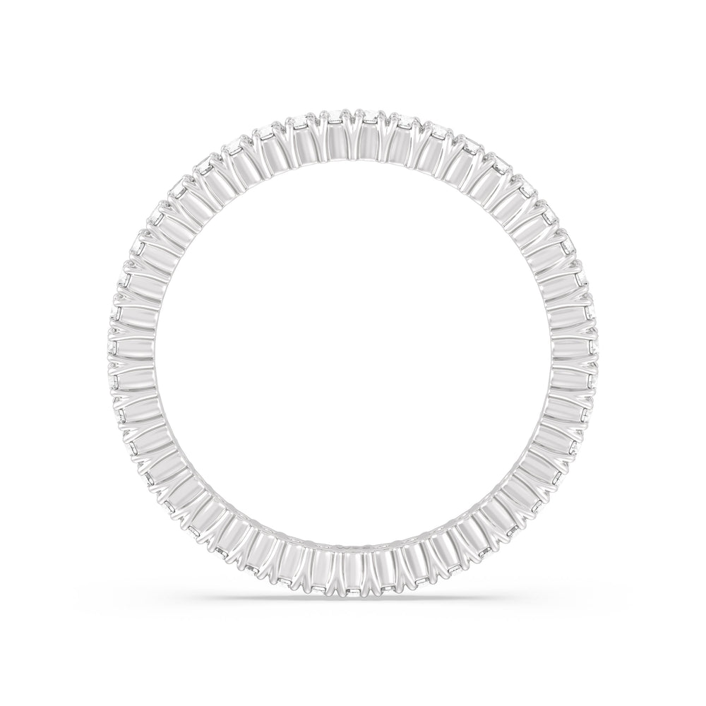 Classic Shared Prong Diamond Eternity Ring with 18KT White Gold / Lab / 1/2 Cut Diamond in 14KT White Gold / Lab / 1/2 view 2
