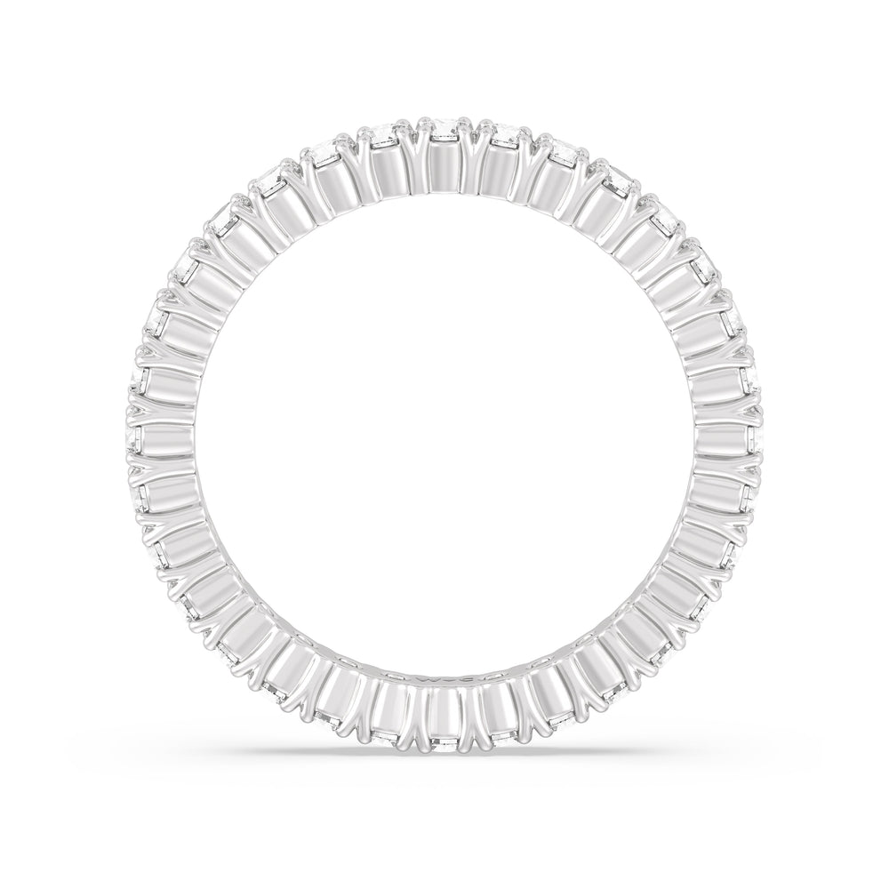 Classic Shared Prong Diamond Eternity Ring with 18KT White Gold / Lab / 1 Cut Diamond in 14KT White Gold / Lab / 1 view 2
