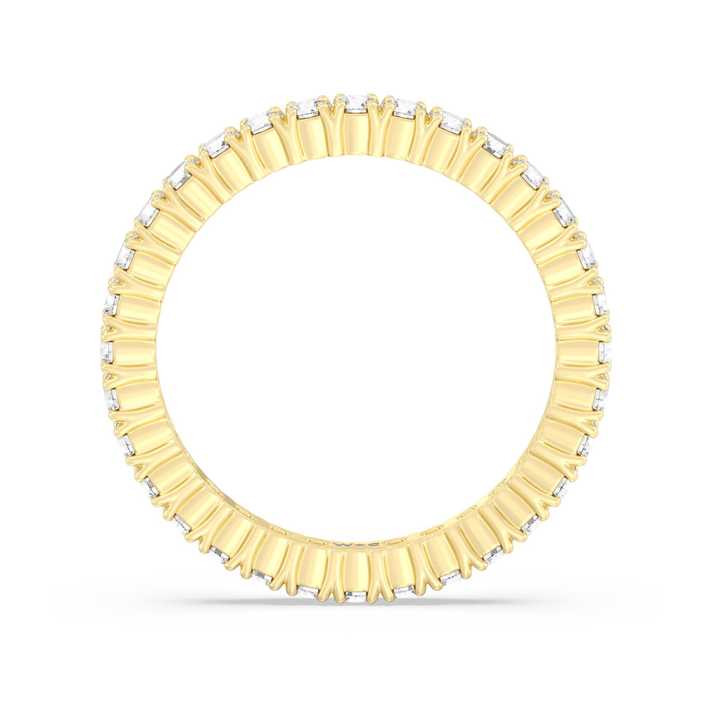Classic Shared Prong Diamond Eternity Ring with 18KT Yellow Gold / Lab / 1 Cut Diamond in 14KT Yellow Gold / Lab / 1 view 2
