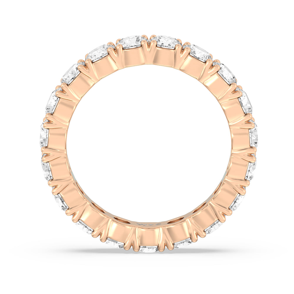 Classic Shared Prong Diamond Eternity Ring with 18KT Rose Gold / Lab / 3 1/4 Cut Diamond in 14KT Rose Gold / Lab / 3 1/4 view 2
