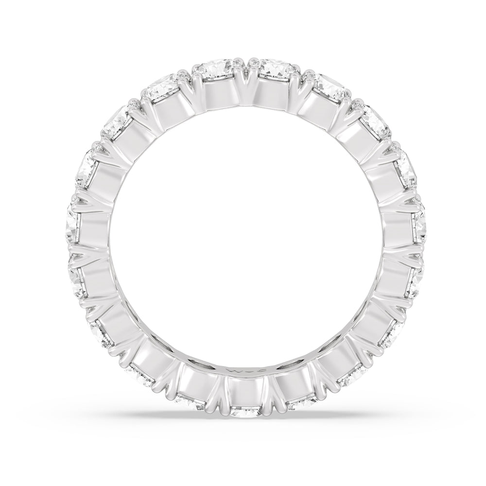 Classic Shared Prong Diamond Eternity Ring with 18KT White Gold / Lab / 3 1/4 Cut Diamond in 14KT White Gold / Lab / 3 1/4 view 2
