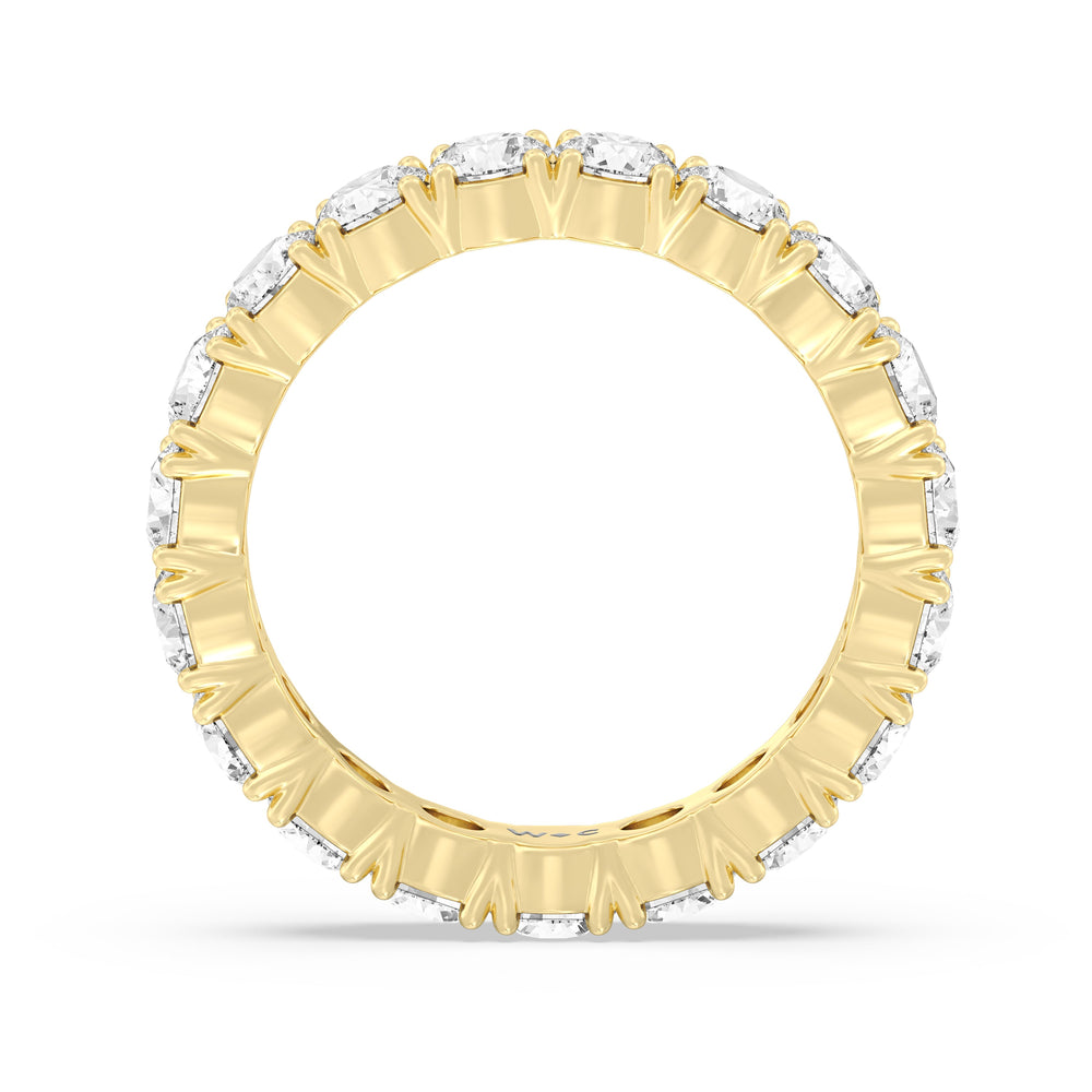 Classic Shared Prong Diamond Eternity Ring with 18KT Yellow Gold / Lab / 3 1/4 Cut Diamond in 14KT Yellow Gold / Lab / 3 1/4 view 2
