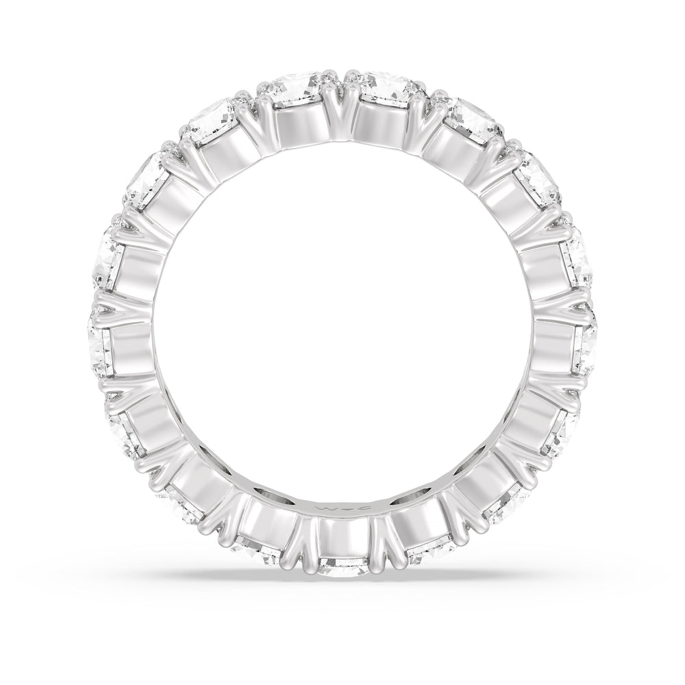 Classic Shared Prong Diamond Eternity Ring with 18KT White Gold / Lab / 4 1/4 Cut Diamond in 14KT White Gold / Lab / 4 1/4 view 2
