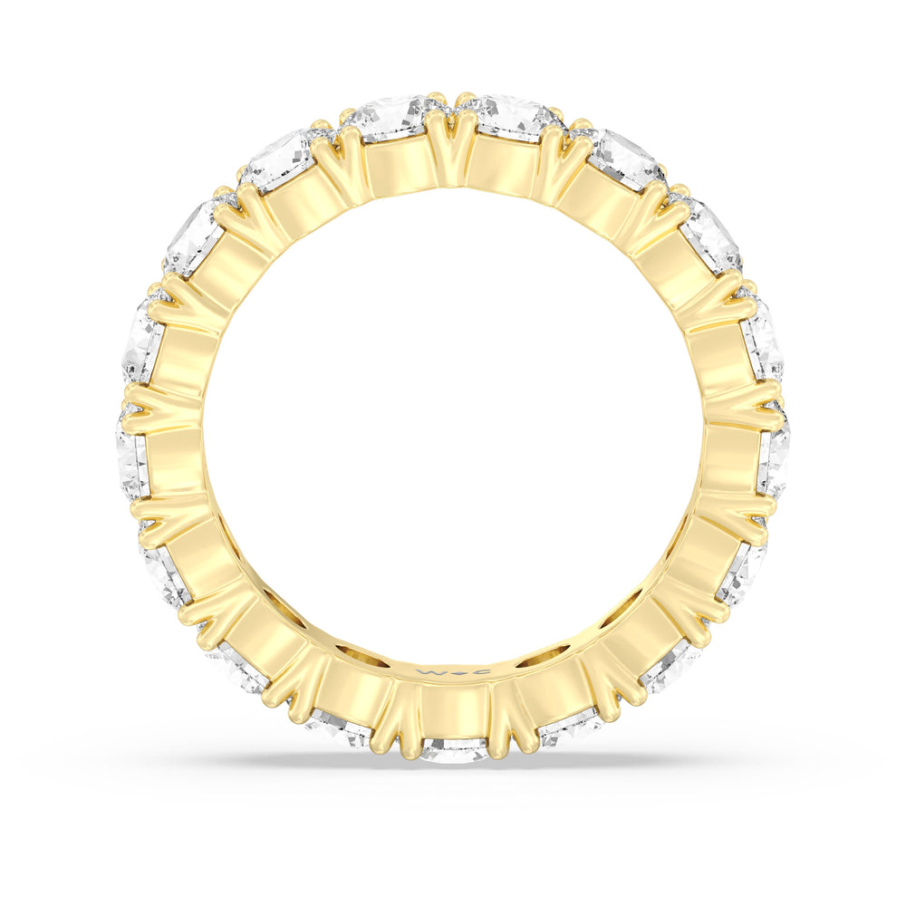 Classic Shared Prong Diamond Eternity Ring with 18KT Yellow Gold / Lab / 4 1/4 Cut Diamond in 14KT Yellow Gold / Lab / 4 1/4 view 2
