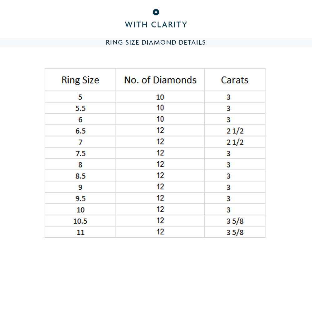 East-West Marquise and Round Eternity Ring with 18KT White Gold / Lab / 2 1/2 Cut Diamond in 14KT White Gold / Lab / 2 1/2 view 4
