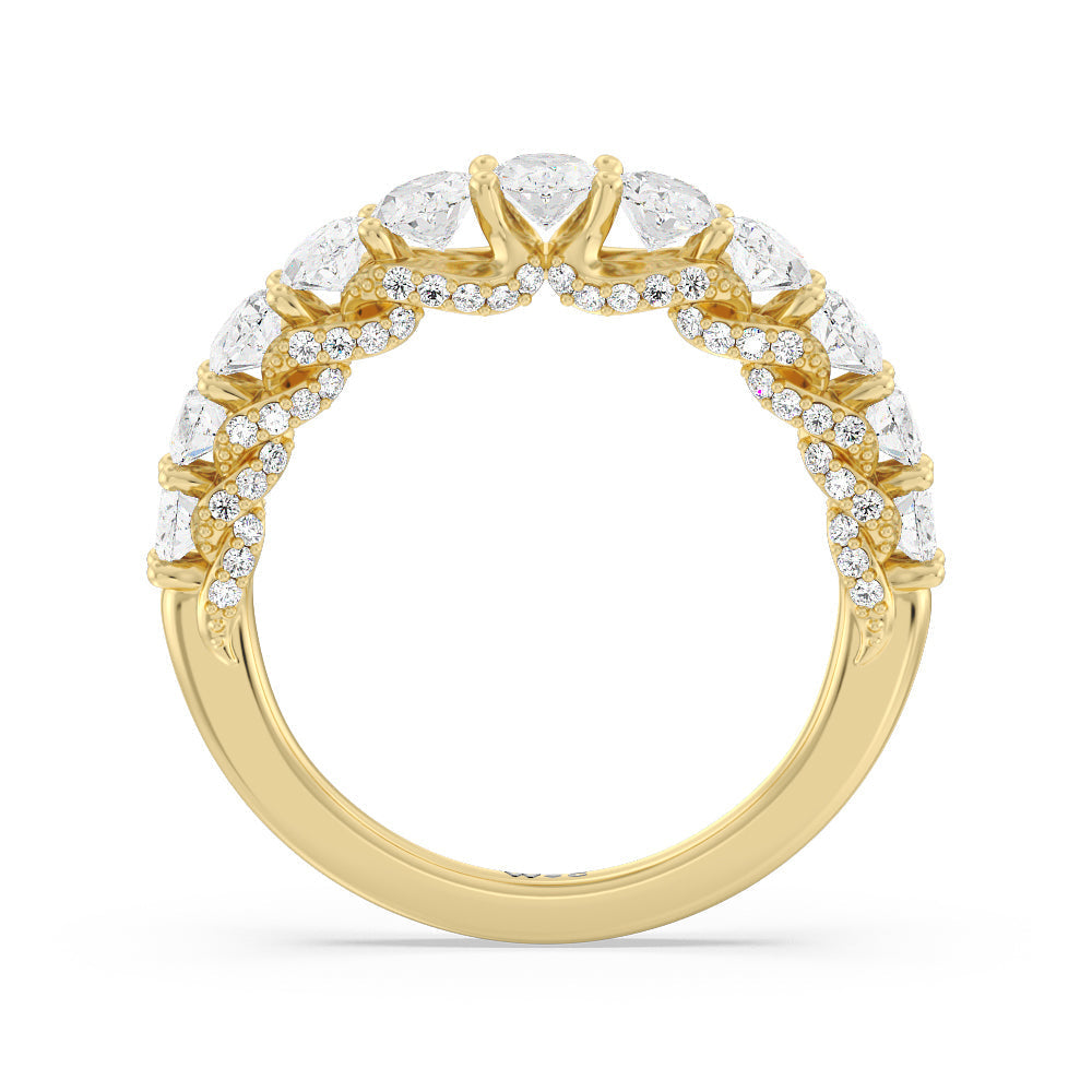 The Regal Anniversary Ring with 18KT Yellow Gold / Lab / 2 5/8 Cut Diamond in 14KT Yellow Gold / Lab / 2 5/8 view 2
