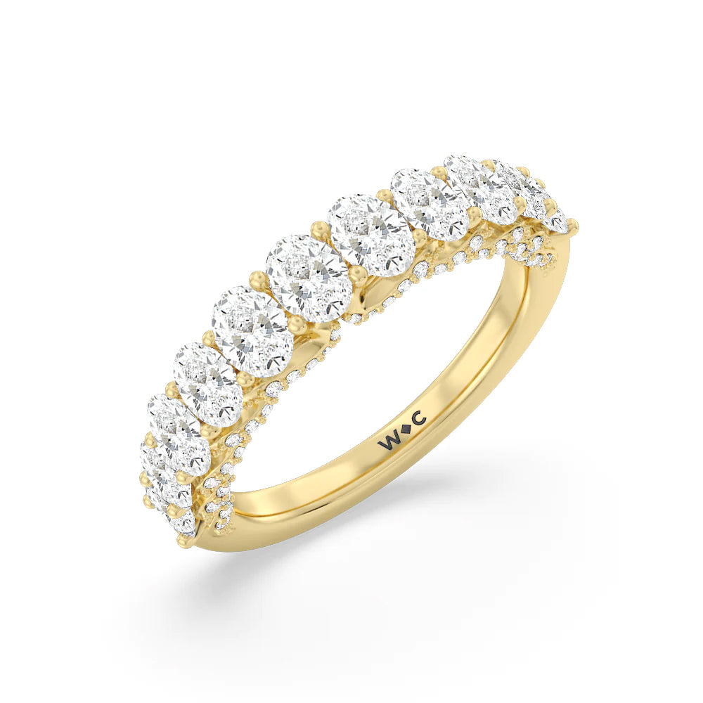 The Regal Anniversary Ring with 18KT Yellow Gold / Lab / 2 5/8 Cut Diamond in 14KT Yellow Gold / Lab / 2 5/8 view 3

