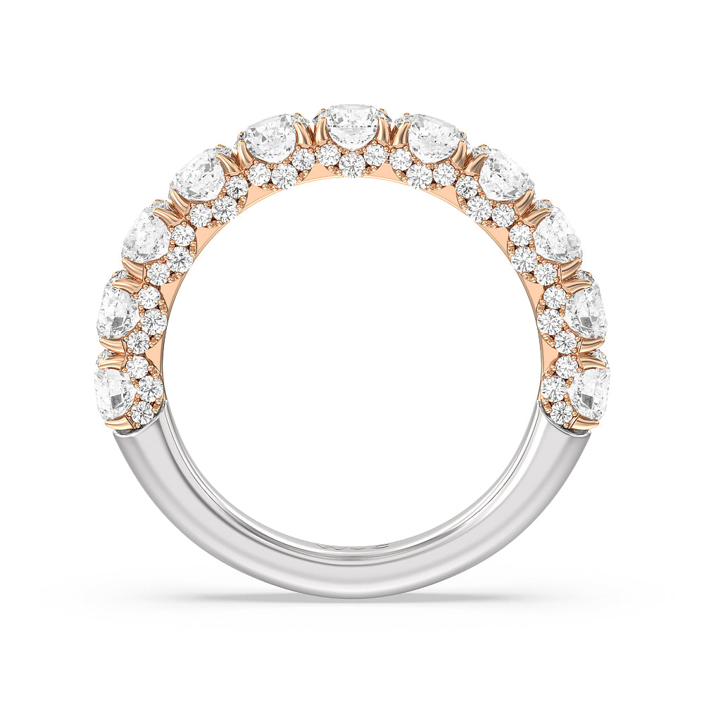 The Philharmonic Anniversary Ring with 18KT White & Rose Gold / Lab / 2 1/2 Cut Diamond in 14KT White & Rose Gold / Lab / 2 1/2 view 4
