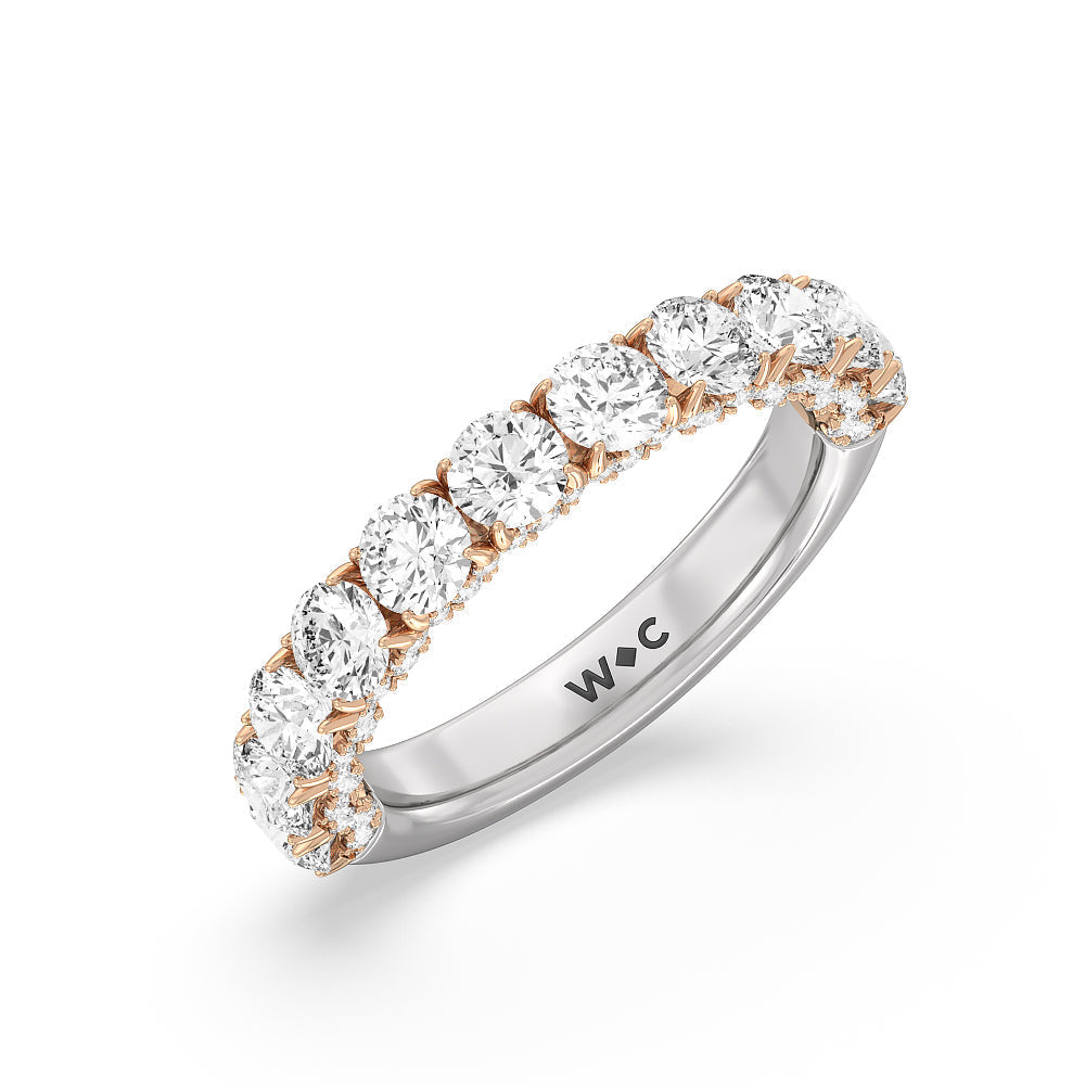 The Philharmonic Anniversary Ring with 18KT White & Rose Gold / Lab / 2 1/2 Cut Diamond in 14KT White & Rose Gold / Lab / 2 1/2 view 5
