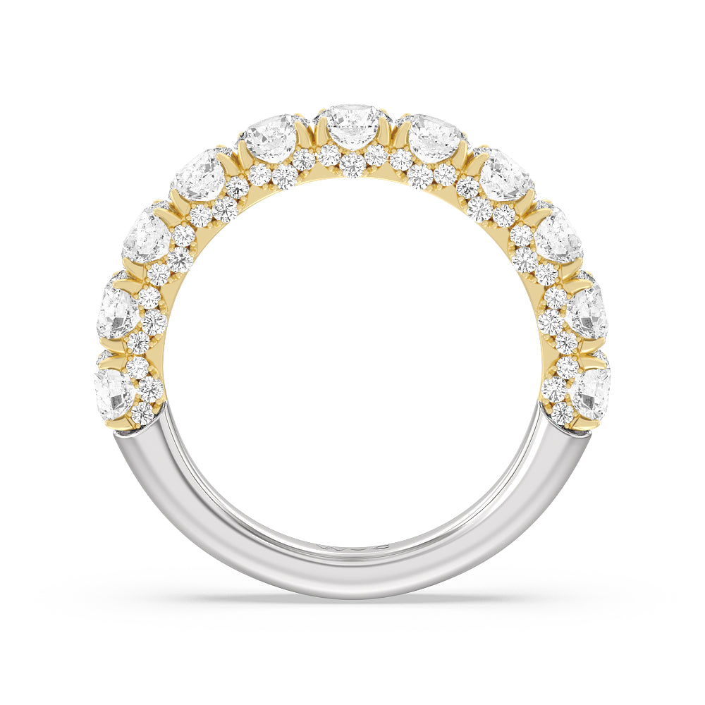 The Philharmonic Anniversary Ring with 18KT White & Yellow Gold / Lab / 2 1/2 Cut Diamond in 14KT White & Yellow Gold / Lab / 2 1/2 view 4
