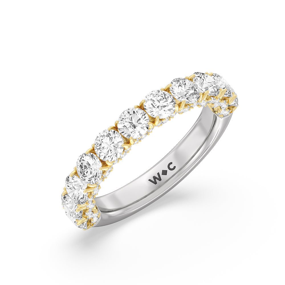 The Philharmonic Anniversary Ring with 18KT White & Yellow Gold / Lab / 2 1/2 Cut Diamond in 14KT White & Yellow Gold / Lab / 2 1/2 view 5
