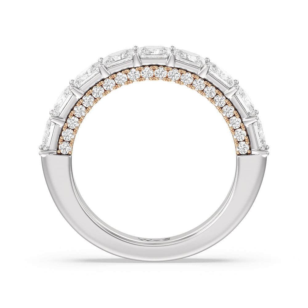 The Palace Anniversary Ring with 18KT White & Rose Gold / Lab / 3 1/4 Cut Diamond in 14KT White & Rose Gold / Lab / 3 1/4 view 4
