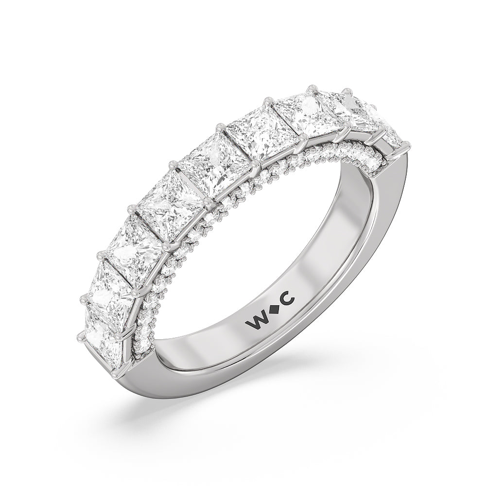 The Palace Anniversary Ring with 18KT White Gold / Lab / 3 1/4 Cut Diamond in 14KT White Gold / Lab / 3 1/4 view 5
