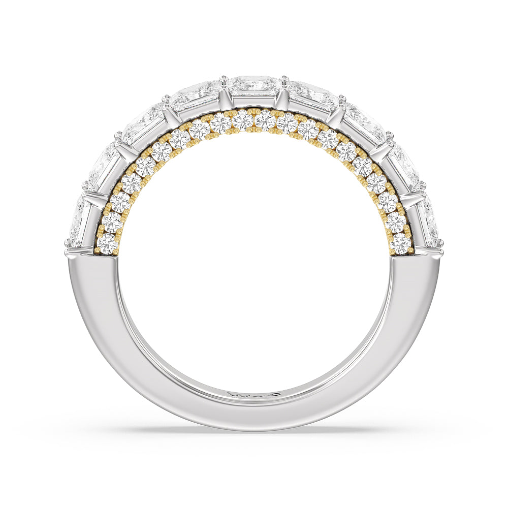 The Palace Anniversary Ring with 18KT White & Yellow Gold / Lab / 3 1/4 Cut Diamond in 14KT White & Yellow Gold / Lab / 3 1/4 view 4
