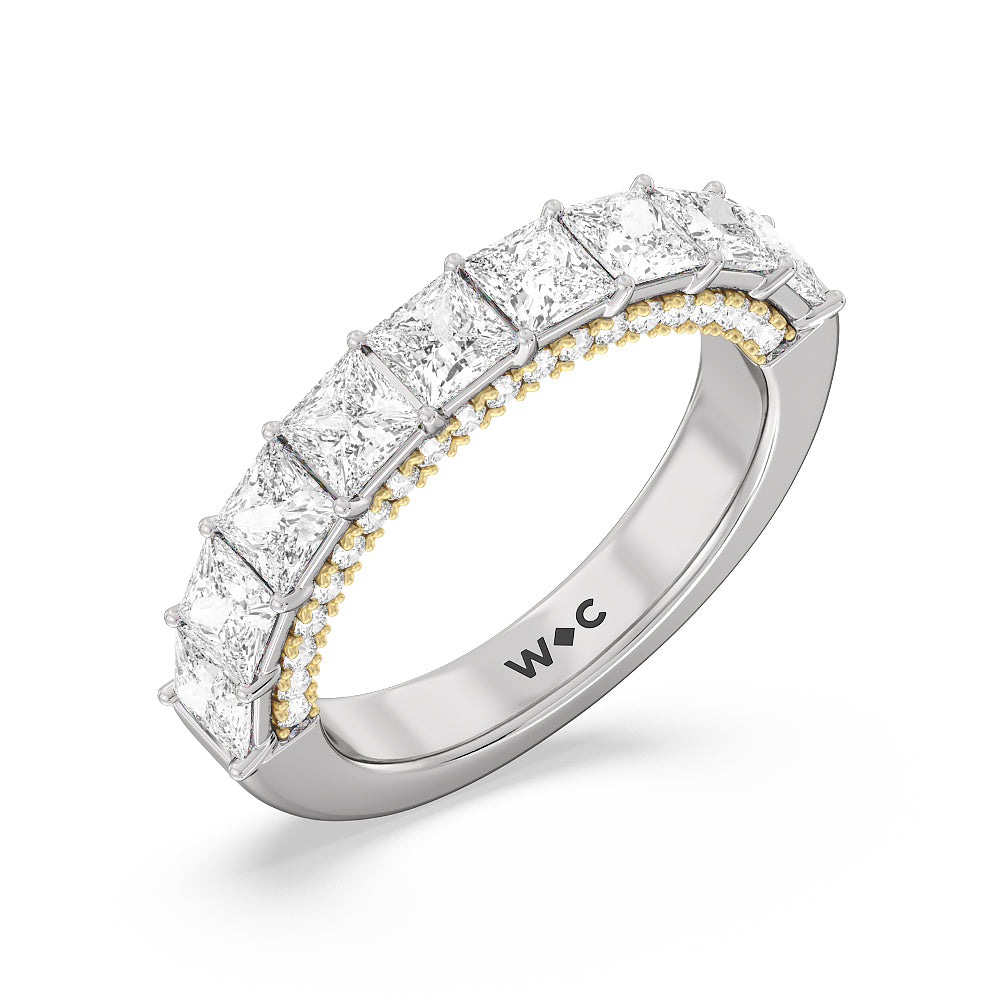 The Palace Anniversary Ring with 18KT White & Yellow Gold / Lab / 3 1/4 Cut Diamond in 14KT White & Yellow Gold / Lab / 3 1/4 view 5
