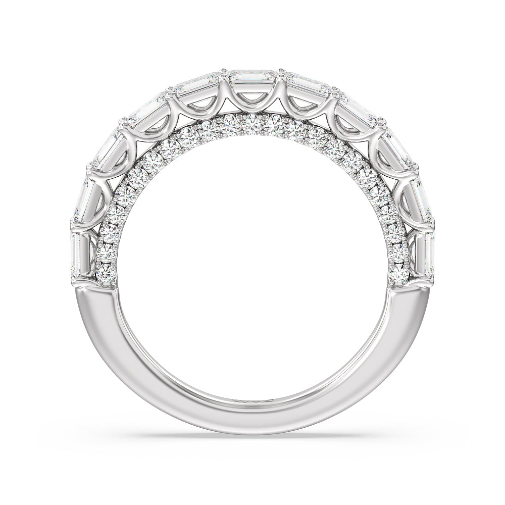 The Radio City Anniversary Ring with 18KT White Gold / Lab / 2 1/5 Cut Diamond in 14KT White Gold / Lab / 2 1/5 view 2
