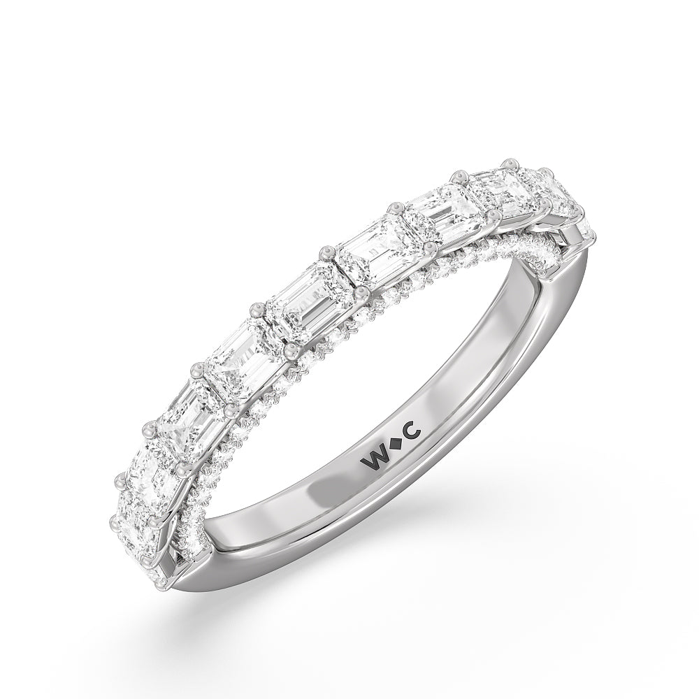 The Radio City Anniversary Ring with 18KT White Gold / Lab / 2 1/5 Cut Diamond in 14KT White Gold / Lab / 2 1/5 view 3
