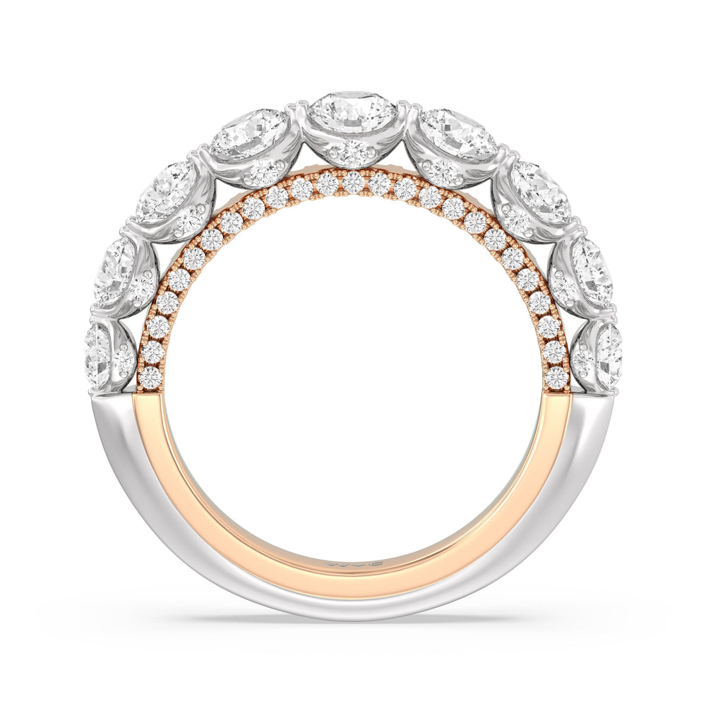 The Royalton Anniversary Ring with 18KT White & Rose Gold / Lab / 2 1/3 Cut Diamond in 14KT White & Rose Gold / Lab / 2 1/3 view 2
