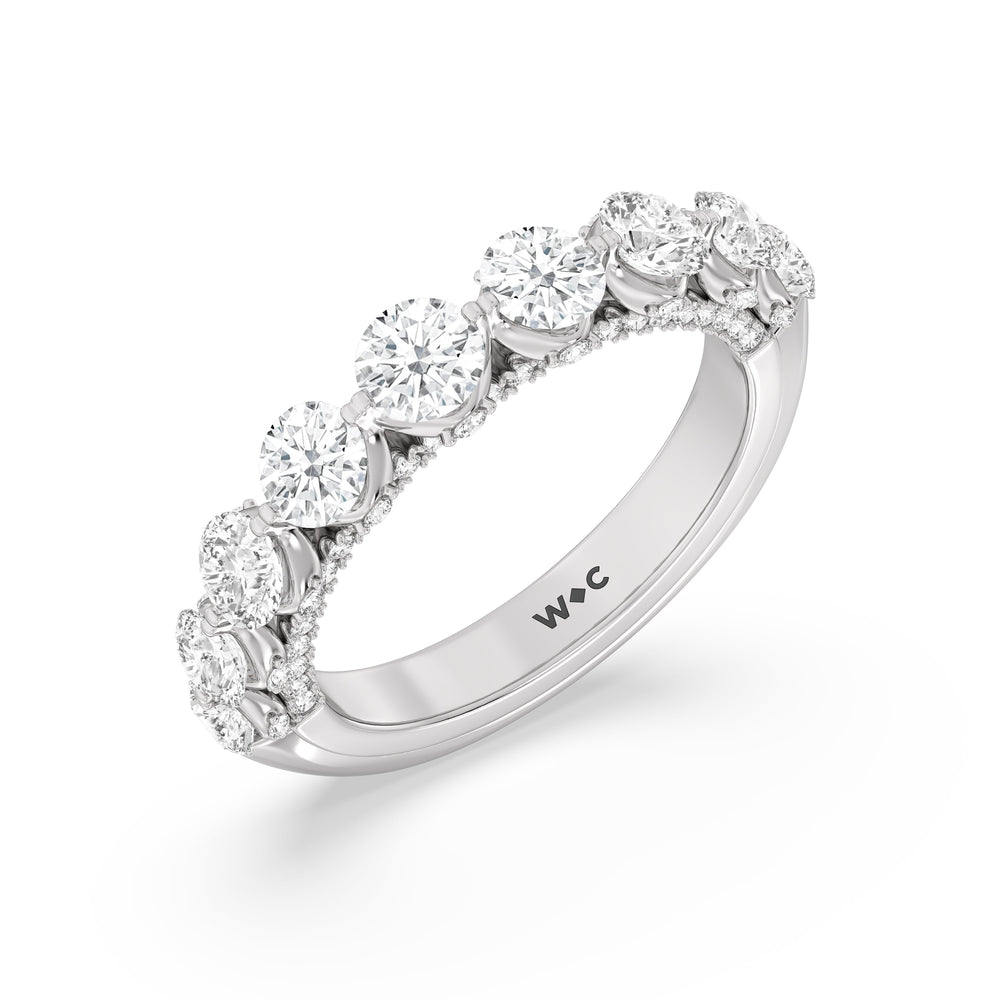 The Royalton Anniversary Ring with 18KT White Gold / Lab / 2 1/3 Cut Diamond in 14KT White Gold / Lab / 2 1/3 view 3
