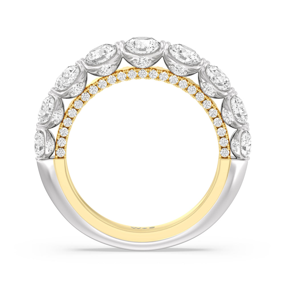 The Royalton Anniversary Ring with 18KT White & Yellow Gold / Lab / 2 1/3 Cut Diamond in 14KT White & Yellow Gold / Lab / 2 1/3 view 2
