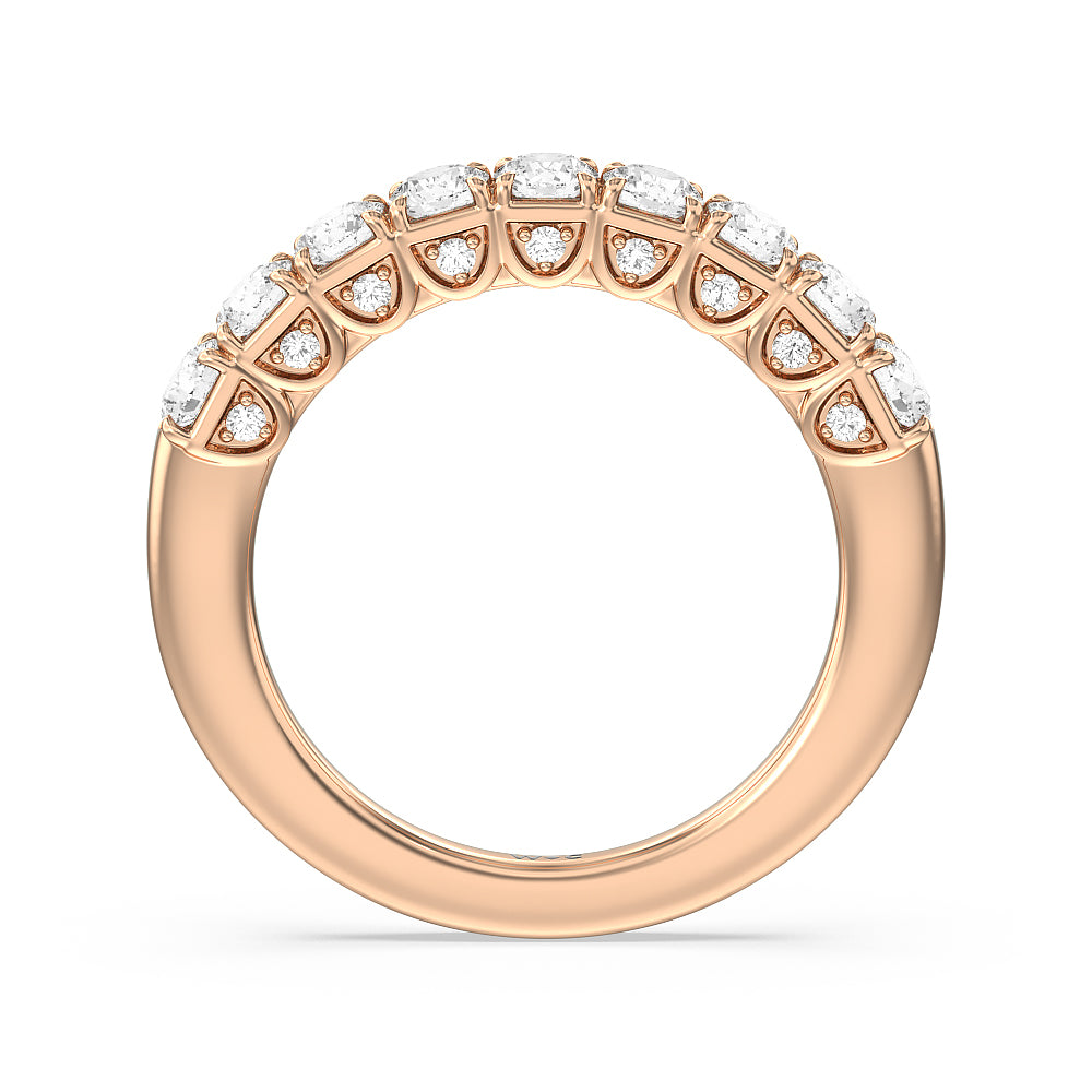The Queens Anniversary Ring with 18KT Rose Gold / Lab / 1 Cut Diamond in 14KT Rose Gold / Lab / 1 view 2
